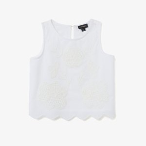 WITH REGULAR FIT AND EMBROIDERY - Top - optical white WITH REGULAR FIT AND EMBROIDERY - Top - optical white