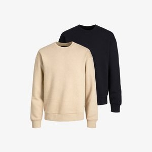 2ER PACK - Sweatshirt - schwarz beige 2ER PACK - Sweatshirt - schwarz beige