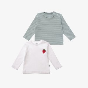 2 PACK - Long sleeved top - grün weiss 2 PACK - Long sleeved top - grün weiss
