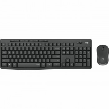 Клавиатура и беспроводная мышь Logitech MK295 французский Чёрный Серый AZERTY