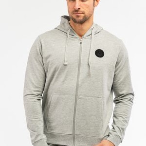 WITH LOGO - Zip-up sweatshirt - light melanged grey WITH LOGO - Zip-up sweatshirt - light melanged grey