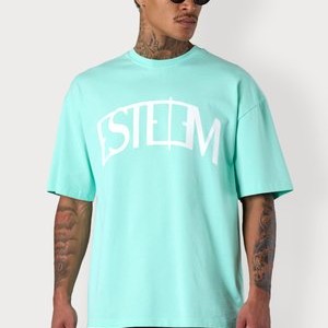 CURVE OVERSIZED 3.0 - Print T-shirt - beachgreen CURVE OVERSIZED 3.0 - Print T-shirt - beachgreen