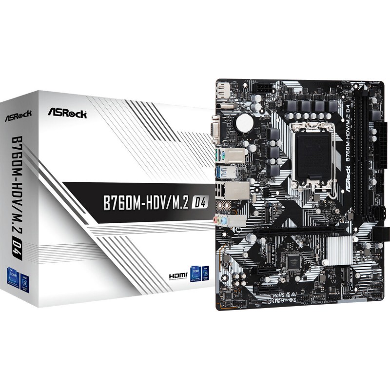Материнская плата ASRock B760M-HDV/M.2 D4 LGA 1700 Intel B760