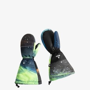 COSMO SPACE - Mittens - space print black COSMO SPACE - Mittens - space print black