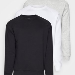 3 PACK - Sweatshirt - 802 /mottled grey/white 3 PACK - Sweatshirt - 802 /mottled grey/white