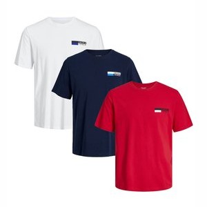 3ER PACK CORP - Print T-shirt - weiß blau rot