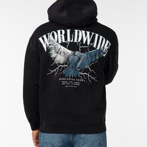 MIT BACKPRINT - Hoodie - black MIT BACKPRINT - Hoodie - black