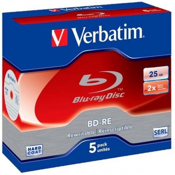 Blu-ray BD-RE Verbatim 25 GB 6x 5 Предметы (10 штук)
