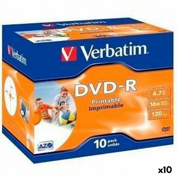 DVD-R Verbatim 4,7 GB 16x 10 Предметы (10 штук)