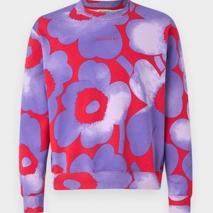 LEIOT AKVARELLI UNIKKO UNISEX - Sweatshirt - red/lilac LEIOT AKVARELLI UNIKKO UNISEX - Sweatshirt - red/lilac
