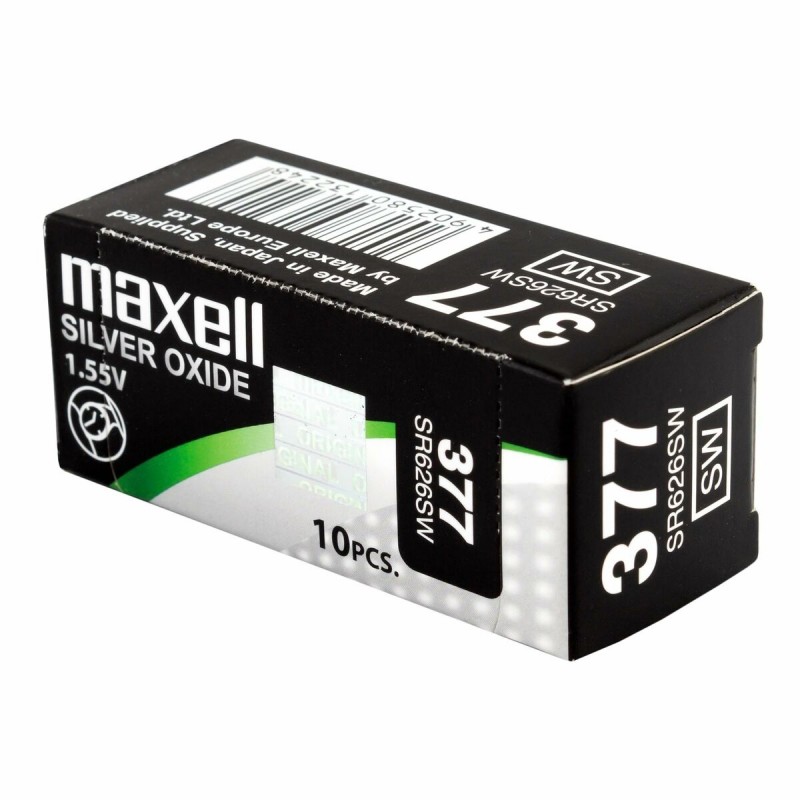Кнопка ячейки Maxell SR626SW 377 1,55 V Щелочные батарейки таблеточного типа