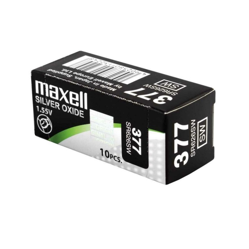 Кнопка ячейки Maxell SR626SW 377 1,55 V Щелочные батарейки таблеточного типа