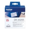 Этикетки для принтера Brother DK-44205 62 mm x 30,48 m Черный/Белый (3 штук)