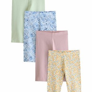 4 PACK CROPPED  - Leggings - Trousers - pink blue floral