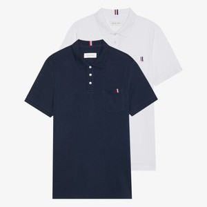 2 PACK - Polo shirt - dark blue/white 2 PACK - Polo shirt - dark blue/white