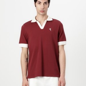 V NECK - Polo shirt - red V NECK - Polo shirt - red