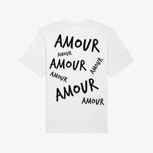 AMOUR 3 BACK HEAVYWEIGHT - Print T-shirt - white AMOUR 3 BACK HEAVYWEIGHT - Print T-shirt - white