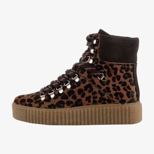 AGDA - Platform ankle boots - leopard