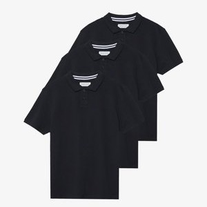 3 PACK SLIM - Polo shirt - black 3 PACK SLIM - Polo shirt - black