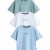3 PACK - Basic T-shirt - blue green white