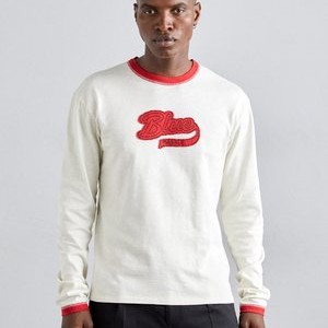 VARSITY LONGSLEEVE - Long sleeved top - dune white/matchstik red VARSITY LONGSLEEVE - Long sleeved top - dune white/matchstik red