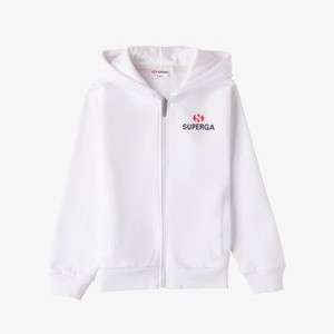 WITH ZIP FASTENING - Zip-up sweatshirt - bianco WITH ZIP FASTENING - Zip-up sweatshirt - bianco