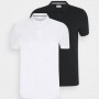 2 PACK - Polo shirt - white/black