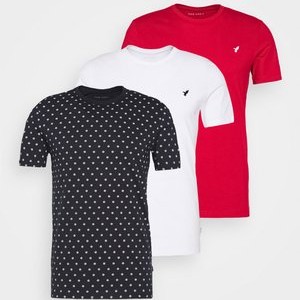 3 PACK - Print T-shirt - white/dark blue/red 3 PACK - Print T-shirt - white/dark blue/red