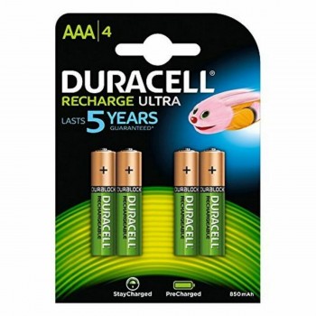 Аккумуляторные батарейки DURACELL DURHR03B4-850STCX5 1,2 V AAA (4 штук)