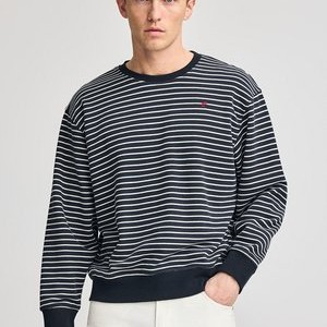 CREWNECK RELAXED FIT STRIPES CAPTAIN - Sweatshirt - navy