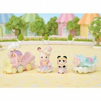 Playset Sylvanian Families Amusement Park Ride - Plane & Train Разноцветный