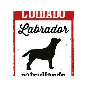 Доска Magnet & Steel Cuidado Labrador Patrullando 14,8 x 21 cm