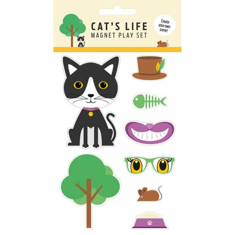 Магниты Magnet & Steel Разноцветный кот 8 Предметы