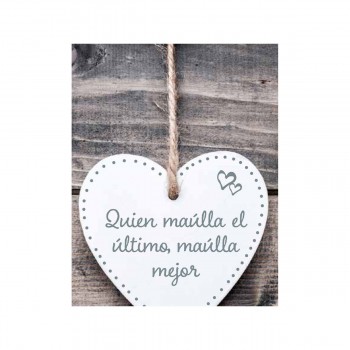 Подвесной декор Magnet & Steel Quien maúlla el último maúlla mejor Сердце 13 x 13 x 0,8 cm