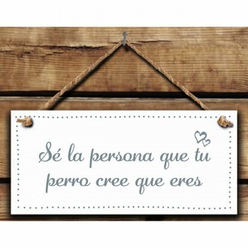 Подвесной декор Magnet & Steel Sé la persona que tu perro cree que eres 13 x 13 x 0,8 cm