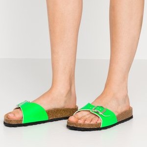 SLIDES - Slippers - neon green