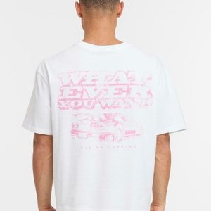 WHAT EVER CAR CROPPED  - Print T-shirt - white WHAT EVER CAR CROPPED  - Print T-shirt - white