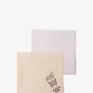 WINDEL BABYCCINO CLUB - Muslin blanket - beige/grau