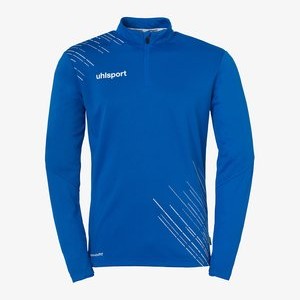 1/4 ZIP - Long sleeved top - azurblau weiß 1/4 ZIP - Long sleeved top - azurblau weiß