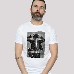 ACDC ANGUS YOUNG FOTO - ROCK METAL MUSIK BAND FAN MERCH - Print T-shirt - white ACDC ANGUS YOUNG FOTO - ROCK METAL MUSIK BAND FAN MERCH - Print T-shirt - white