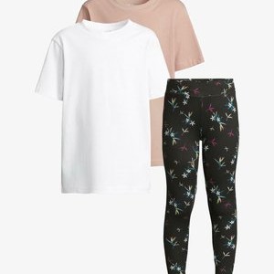 3 PACK - Basic T-shirt - white dukrose blackfloret 3 PACK - Basic T-shirt - white dukrose blackfloret