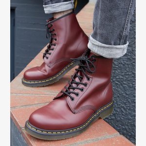 1460 BOOT - Lace-up ankle boots - cherry red rouge 1460 BOOT - Lace-up ankle boots - cherry red rouge