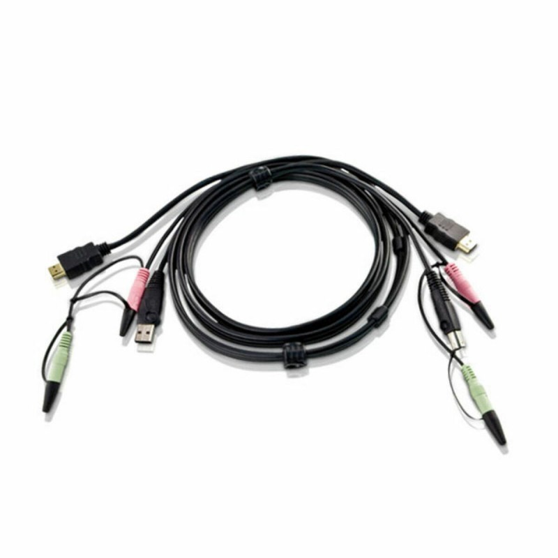 Переключатели KVM Aten 2L-7D02UH Чёрный 1,8 m