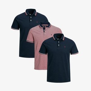 3ER PACK  - Polo shirt - dunkelblau rot 3ER PACK  - Polo shirt - dunkelblau rot