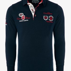 MIT UND STICKEREI RUGBY TEAM - Polo shirt - blau MIT UND STICKEREI RUGBY TEAM - Polo shirt - blau