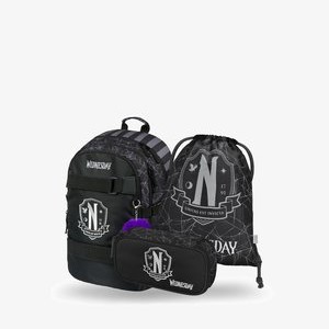 SKATE WEDNESDAY -SET 3TLG - Pencil case - schwarz SKATE WEDNESDAY -SET 3TLG - Pencil case - schwarz