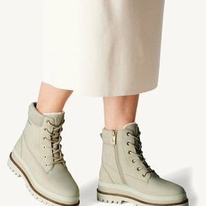 Platform ankle boots - ivory