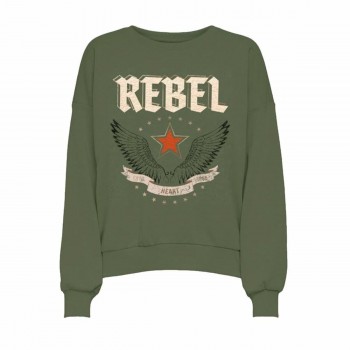 Толстовка без капюшона женская Only Onllayla L/S Wings O-Neck Синий