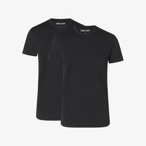 2ER PACK - CREW NECK LOGO STRETCH - Basic T-shirt - schwarz 2ER PACK - CREW NECK LOGO STRETCH - Basic T-shirt - schwarz
