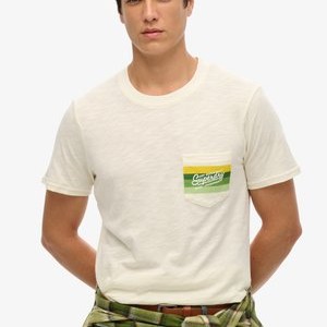 CALI STRIPED - Print T-shirt - off white slub CALI STRIPED - Print T-shirt - off white slub